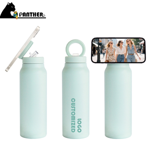 Magnetic Water Bottle Cup Modern Hot Water Bottle Stainless Steel Flask Vacuum Thermo Cooling Gym Water Bottle With Phone Holder