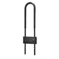 Cadenas intelligent étanche en forme de U, serrure numérique électrique à empreinte digitale, serrure à carte à puce pour porte en verre