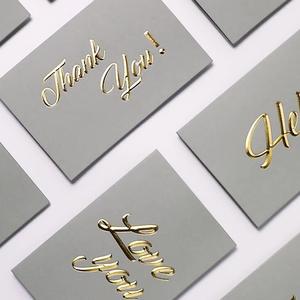 Tarjetas de Felicitación de Lujo con Estampado Dorado en Relieve, Totalmente Personalizables para Pequeñas Empresas, Tarjetas de Agradecimiento con Sobre - Product Image 6