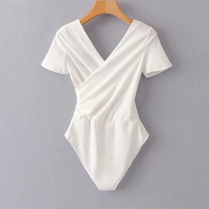 Body da <span class=keywords><strong>donna</strong></span> con scollo incrociato, slim fit, intero, senza schienale, con apertura all'inguine - Product Image 3