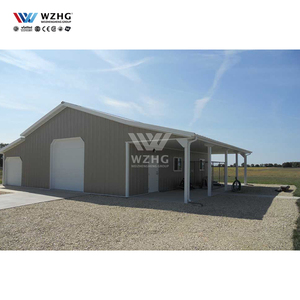 Structure en acier préfabriquée Garage Hangar Abri-voiture Abri-voiture Entrepôt Maison Bâtiment Entrepôt Centre commercial Durée de vie de 50 ans - Product Image 1