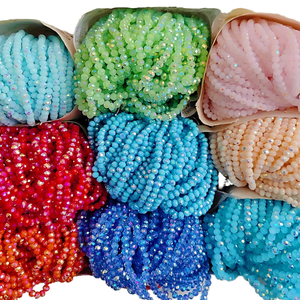 Nuevos Colores, Cuentas Redondas Facetadas de Cristal de Vidrio de 4 mm, Corte Radiante, para Fabricación de Joyería, 100 Hilos por Paquete, Venta al por Mayor - Product Image 3