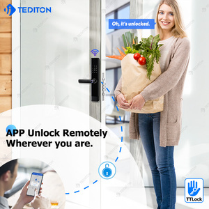 Smartlock alexa cerradura דה seguridad puerta inteligente קון wifi חיצוני para cerradura inteligente קון wifi - Product Image 3