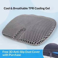 Coussin de siège auto en TPE nid d'abeille, extra large, respirant, idéal pour l'été, le bureau, les étudiants et les longues sessions assises