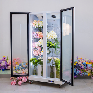Refrigerador Comercial de <span class=keywords><strong>2</strong></span> <span class=keywords><strong>Puertas</strong></span> para Exhibición de Flores Frescas, Refrigerador Vertical con Puerta de Vidrio para Exhibición de Flores, Refrigerador para Flores Frescas - Product Image 1