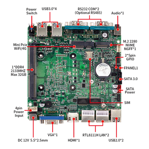 <span class=keywords><strong>Mini</strong></span> PC Industrial Económico Sin Ventilador, Intel Core I5 8250U, 2 LANS, 2 COM, Compatible con Pantalla HD, Computadora NUC - Product Image 6