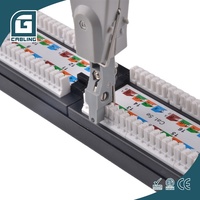 Gcabling 1U 2U Keystone sans outil Cat 6 5e Panneau de brassage réseau mural 24 ports Cat5e Cat6 UTP Ethernet LAN Cat6a