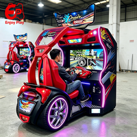 Simulateur de course HD 42 pouces, machine d'arcade 1 joueur, à monnayeur, avec caméra multi-machine et LED, pour usage intérieur en centre de divertissement familial (FEC) et centre commercial