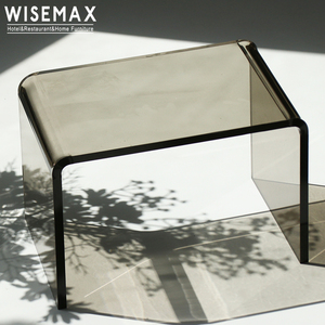 WISEMAX FURNITURE <span class=keywords><strong>Tavolino</strong></span> Laterale Minimalista per Soggiorno in Acrilico Rettangolare <span class=keywords><strong>Tavolino</strong></span> Angolare in <span class=keywords><strong>Plastica</strong></span> per Divano Sgabello Sedia - Product Image 3