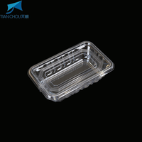 Boîte en plastique PET transparente jetable de qualité alimentaire avec couvercle séparé, empilable pour la vente à emporter et la restauration