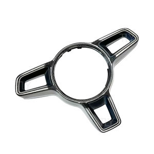 Embellecedor de cubierta decorativa para volante de fibra de carbono para <span class=keywords><strong>Porsche</strong></span> 911 992 Panamera Cayenne <span class=keywords><strong>Macan</strong></span> 2017 2018 2019, accesorios para coche - Product Image 2