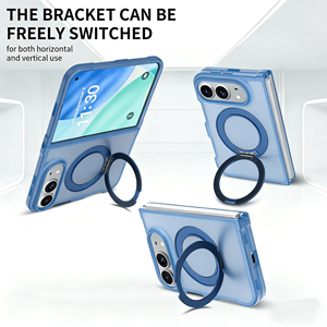 Support pivotant résistant aux chocs avec anneau magnétique intégré pour recharge <span class=keywords><strong>sans</strong></span> <span class=keywords><strong>fil</strong></span>, compatible avec les étuis <span class=keywords><strong>Duo</strong></span> pour iPhone et les étuis à lunettes - Product Image 2
