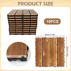 Losetas de Madera Entrelazadas para Terraza y Patio Trasero, Fáciles de Instalar, para Uso en Exteriores, Ecológicas, en Oferta - Product Image 4