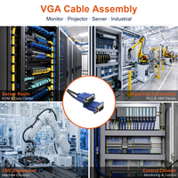 Afgeschermde VGA-kabel 3m/9.8ft mannelijk naar mannelijk 15-pins, anti-interferentie Full HD 1080P voor pc laptop desktop monitor projector