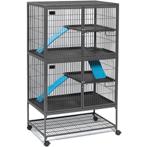 Boîtier à 4 niveaux pour chats et chatons, <span class=keywords><strong>Cage</strong></span> de furet, boîte de parc, niche, caisse, roulettes rotatives, boîte de parc Ani, niche, caisse, roulettes rotatives - Product Image 1