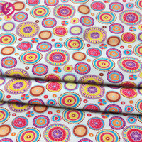 Tissu Softshell Imprimé Numérique à Cercles Colorés, 3 Couches, Imperméable, Respirant et Extensible