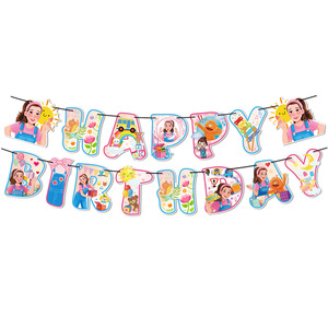 Paquete de decoración de fiesta de cumpleaños inspirado en Ms <span class=keywords><strong>Rachel</strong></span> con pancarta temática globos adorno de pastel para Celebración de regreso a la escuela de niños - Product Image 2