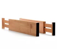 Organisateur de tiroir réglable en bambou pour épices – Écologique, naturel, extensible, pour rangement de cuisine, séparateur flexible pour la maison