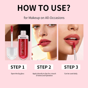 Custom Logo Waterproof Lip Care Long Lasting Hydrating Plumping Liquid Lipstick Moisturizing Makeup Glossy Pearl Lip <b>Gloss</b> Set - Product Image 2