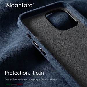 <span class=keywords><strong>Coque</strong></span> de téléphone en gros pour <span class=keywords><strong>iPhone</strong></span> 16, en Alcantara italien premium, avec cadre de caméra en métal et aimant puissant - Product Image 2