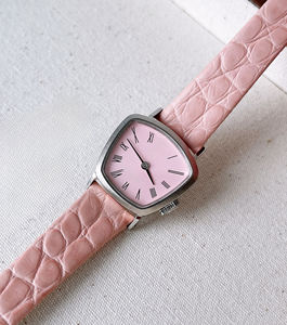 Montre à quartz de luxe rose crocodile 2025, boîtier en acier inoxydable résistant aux rayures, écologique, idéale pour la plage - Product Image 2