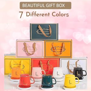 Portable USB Powered Electric Porcelain Constant Temperature Mug Set 55 Degree Thermostat 350ml Capacity Minimalist Design - Product Image 3