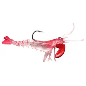 Multi Jointed Soft Fishing Köder Garnelen köder River Prawn Carp Pesca Craws Salzwasser Brassen köder mit Haken