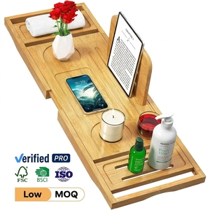 Nouveau Plateau de Baignoire Moderne Extensible Antidérapant Léger Compatible avec la Plupart des Baignoires, Support de Lecture pour Livres sur <span class=keywords><strong>Pont</strong></span> de Baignoire Extensible - Product Image 1