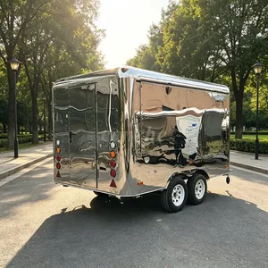 Carrito de Comida Móvil Popular en Alemania, de Acero Inoxidable, para Hot Dogs, Tacos, Postres de Chocolate, Ideal para Campamentos - Product Image 1