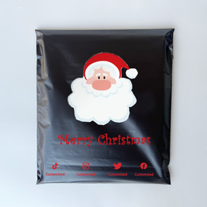 Custom Print Logo Biodegradable Christmas Packaging Package Polythene Courier Poly Mailer Shipping Mailing Bags for Tshirt - Product Image 2