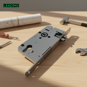 Corpo <span class=keywords><strong>Serratura</strong></span> a Mortasa 7255 in Ferro di Alta Qualità con Pannello in Acciaio Inossidabile e Scrocco in Lega di Zinco per Porte Interne in Legno - Vendita all'Ingrosso - Product Image 6