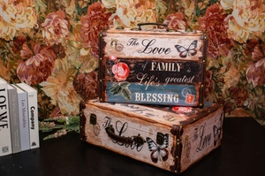 Hot Selling Customized <strong>Large</strong> Vintage Wooden Travel <strong>Storage</strong> Box Classic European Retro Antique Square Toy <strong>Trunk</strong> Functional - Product Image 2