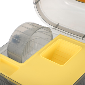 Cage à hamster multifonctionnelle transparente noire pour l'extérieur, portable et sur roulettes - Product Image 3