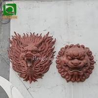 Grande sculpture de dragon en fibre de verre de style chinois pour l'extérieur, statue d'animal en résine