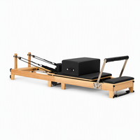 Reformer de Pilates pliable en bois de chêne, certifié CE, machine d'entraînement compacte pour la maison avec système à ressorts