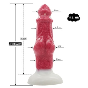 FAAK Beef Color Animal Dog Penis Knot Stuffed Realistic <b>Dildo</b> Sucker Big and Fat Anal Plug Sex Toys for Women Masturbator - Product Image 6