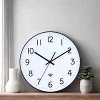 Jam Dinding Bundar 12 Inch Modern Dekoratif Plastik Bingkai Perak Berkilau Kreatif Elegan Beli Online