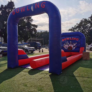 Nouvelle vente jeu de carnaval pistes de bowling gonflables Double piste de bowling gonflable avec quilles à vendre - Product Image 5