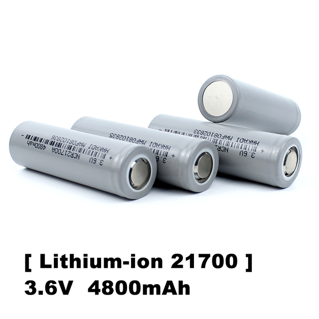 High Energy 3.7V 4800mah 21700 Rechargeable NMC Lithium-ion Battery Cell for Solar Light Energy Storage Power Supply