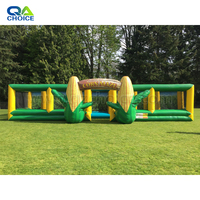 Labyrinthe gonflable commercial personnalisé en PVC certifié CE, grand jeu de défi, labyrinthe hanté, labyrinthe de maïs, installation facile, à vendre