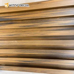 Waterproof flat connection seamless manufacture wood grain luxury Fireproof factory apartment interior wall paneling