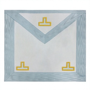 Tablier de maître maçonnique unisexe Rite écossais en cuir Accessoire d'église pour adultes - Product Image 1