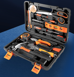 Kit d'outils à main pour la maison personnalisé OEM avec jeu de embouts, clé hexagonale et boîte de rangement - Product Image 1