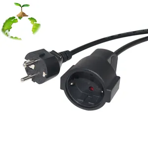 lampe männlichen extensions steckdosen Suppliers-1.8m 10a 250V Ac Cords Euro Female Male Connector Plug Europe Laptop Extension Power Cord