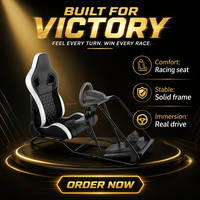Cockpit de simulateur de course professionnel, structure en fer réglable, pour jeux de course automobile et machines d'arcade, avec garantie d'un an