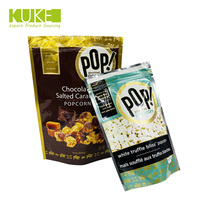 Emballage alimentaire en plastique pour Chips, noix, pop-corn, Snack, Stand-Up, pochette de sac à fermeture éclair brillante