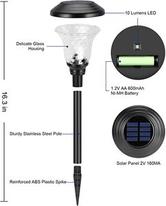 2022 Hạt LED Sáng Đèn Bãi Cỏ RGB + Trắng Ấm IP44 Năng Lượng Mặt Trời Hiệu Quả Chi Phí - Product Image 5