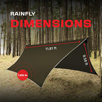 Bâche de camping 12x10FT légère, écologique, durable, portable, résistante aux UV, pour toutes les saisons, pour hamac de survie, 100%
