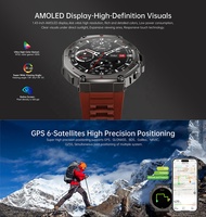 Smartwatch DM58 para Hombre 2025 AMOLED de 1.43" GPS Reloj Deportivo para Exteriores 5ATM Impermeable Frecuencia Cardíaca SpO2 Más de 170 Modos Llamada BT Brújula