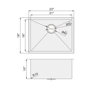 Lavandino moderno lavabo in acciaio inox lavabo singolo in acciaio inox lavelli fatti a mano per camper - Product Image 3